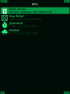 Pico Portal OS Apps menu